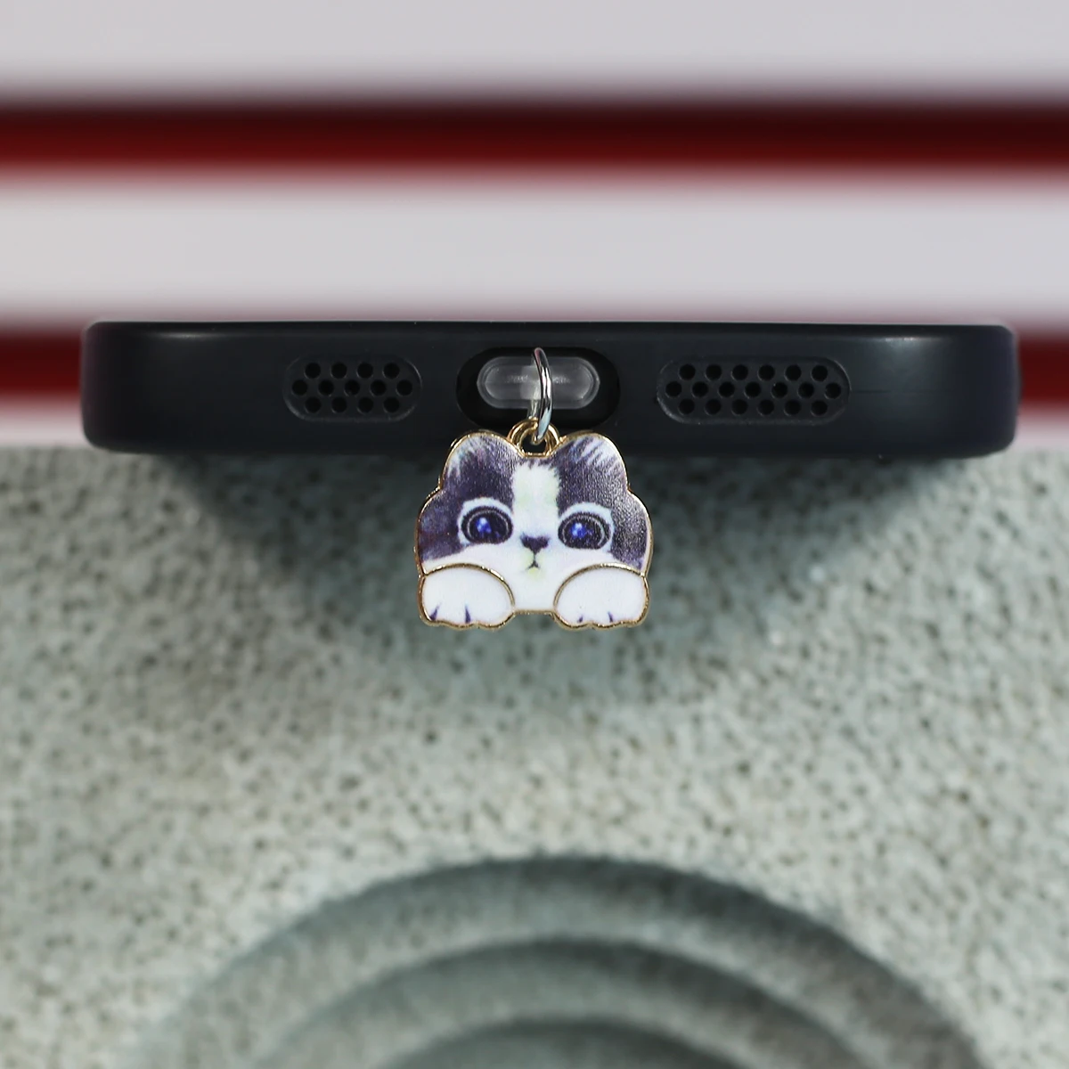 Four color cat super cute phone dust plug for iPhone accessories Type-C plug for beach camping for Samsung accessories