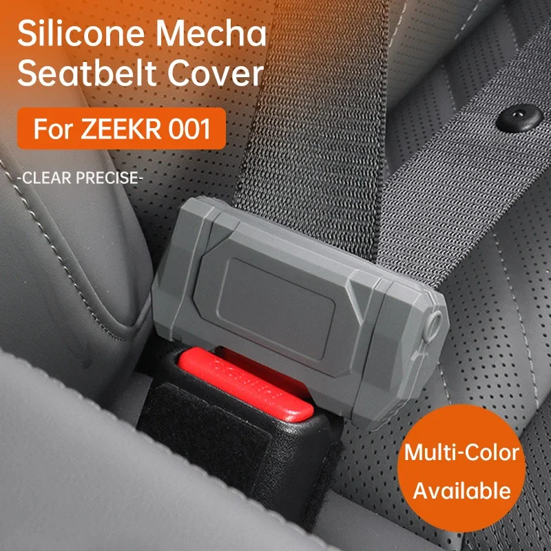 

For ZEEKR 001 2024 Car Seat Belt Buckle Cover Protector Anti-collision Nti-Scratch Silicone Protection Case Interior Accessories