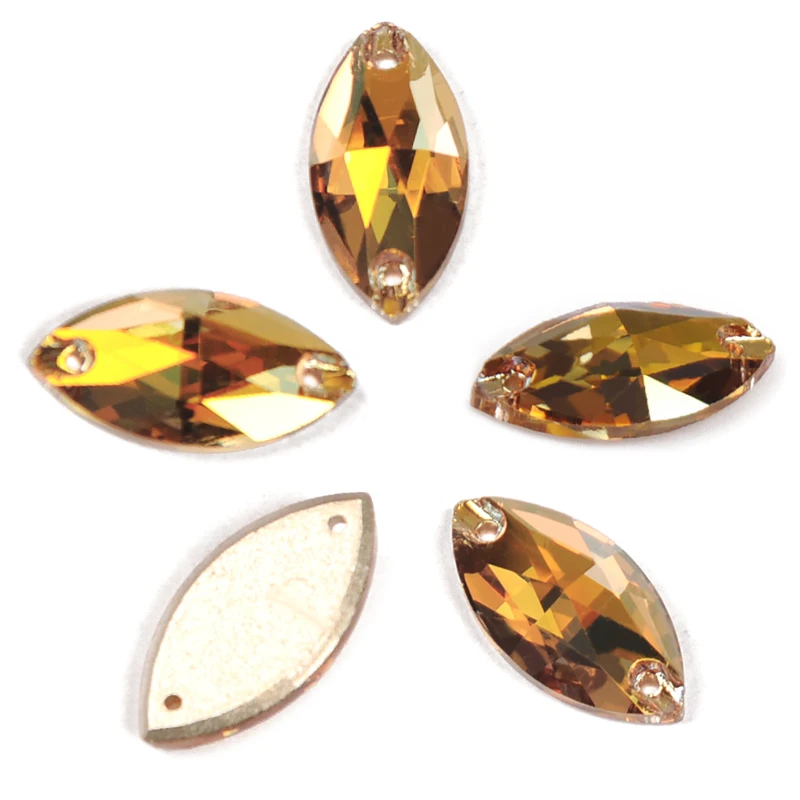 PUBRILEX Value Pack SunShine Aufnähbare Strasssteine Flache Rückseite Abgeschrägte Kristalle für Kleidungsstücke, Schmuck und Kleiderdekorationen – Detail 11