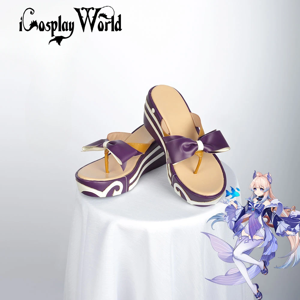 GenshinImpact Sangonomiya Kokomi Cosplay Boots Comic Anime Halloween Party Game Cosplay Shoes Prop