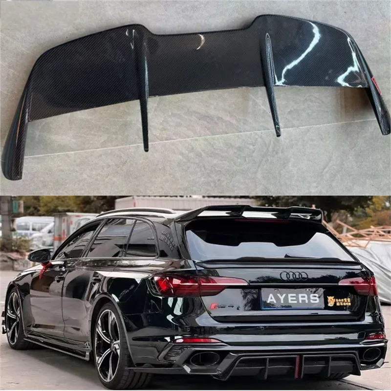 

Для Audi RS4 2021 2022 2023 2024 комплект спойлера верхнего крыла из настоящего углеродного волокна