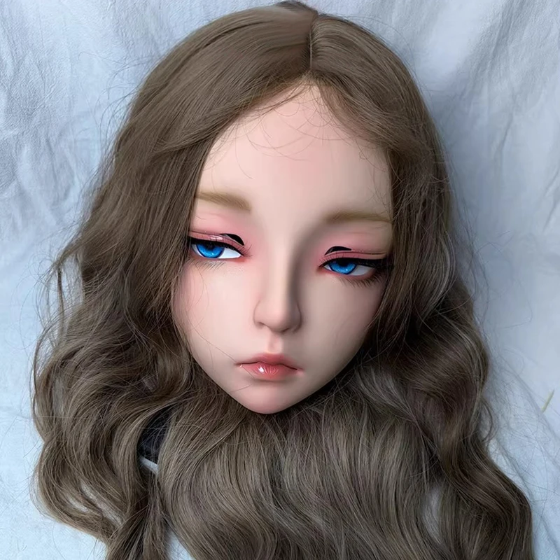تخصيص اليدوية أنثى/فتاة الراتنج نصف رئيس تأثيري اليابانية دور اللعب BJD Kigurumi قناع كروسدرسر دمية قناع