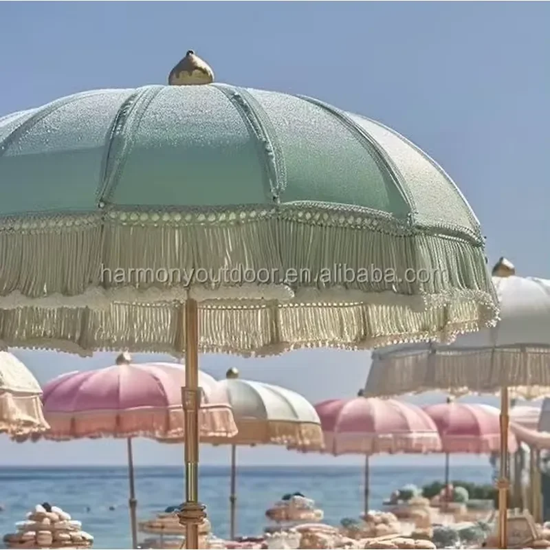Large Folding Beach Umbrella Outdoor Garden Parasol with Base for Wedding Terrace Shade 2025 Wholesale Swimming Pool Sun