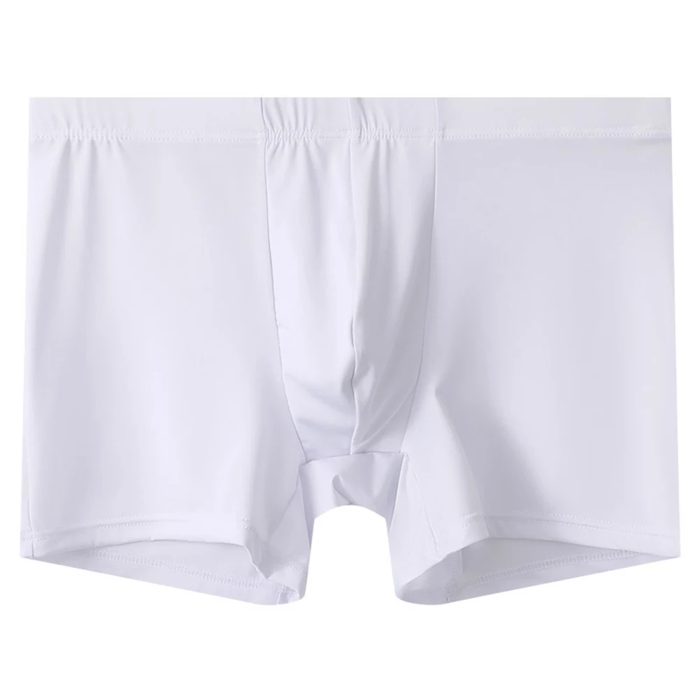 

Male Clothing For Everyday Wear Boxer Briefs Ice Silk Shorts Breathable Fabric Comfortable Fit Low Rise Elasticity