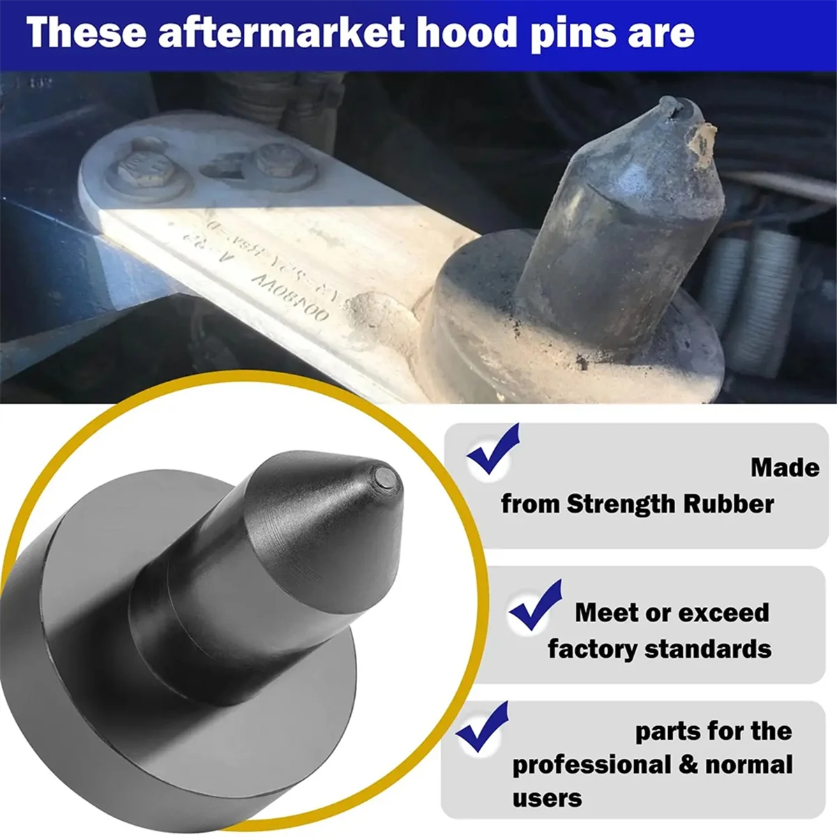 

Hood Pin Support Bushings for Kenworth T2000 T800 T600 W900 Alternate 924-5410 32.4001R K179-528 jasmine