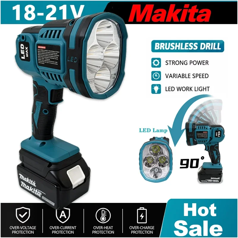 マキタ-18v-led-懐中電灯-3-モードコードレスポータブルランタン緊急スポットライト屋外リチウムナイトライト
