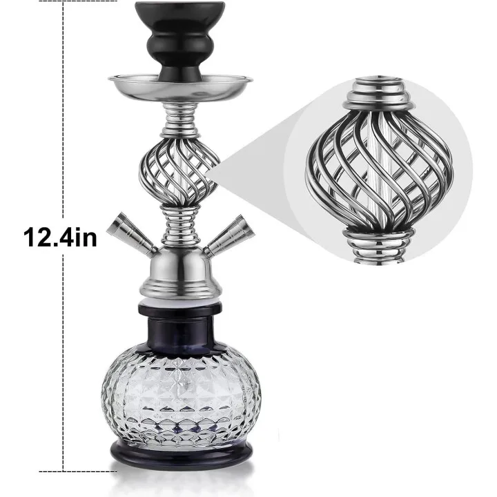 Schwarze doppelte Shisha
