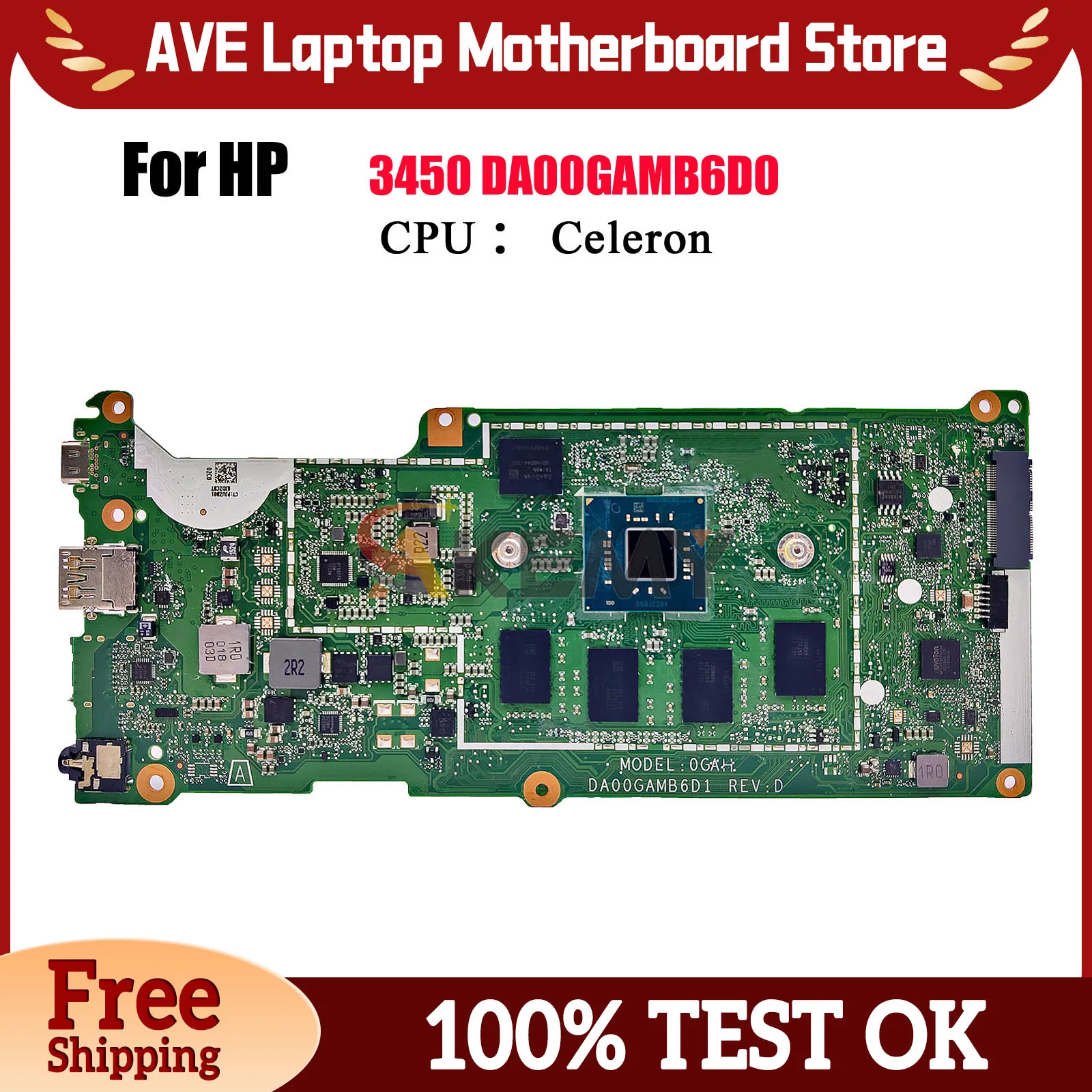 

DA00GAMB6D0 For HP Chromebook 14 G6 Laptop Motherboard L90424-001 With N4020 CPU Tested OK