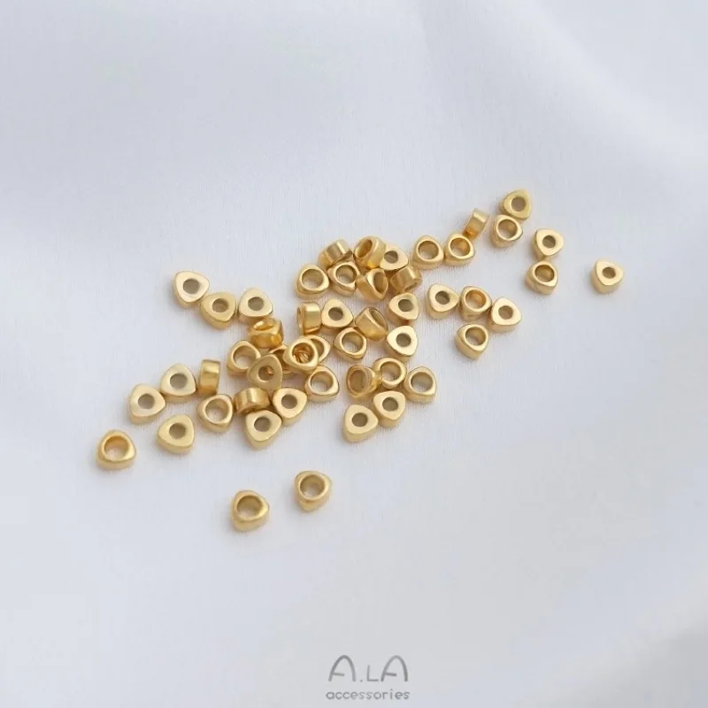 Strong Color Retention Sand Gold Small Broken Gold Loose Beads, Flash Sand Triangular Beads, Creative DIY Bracelet Handmade Bead