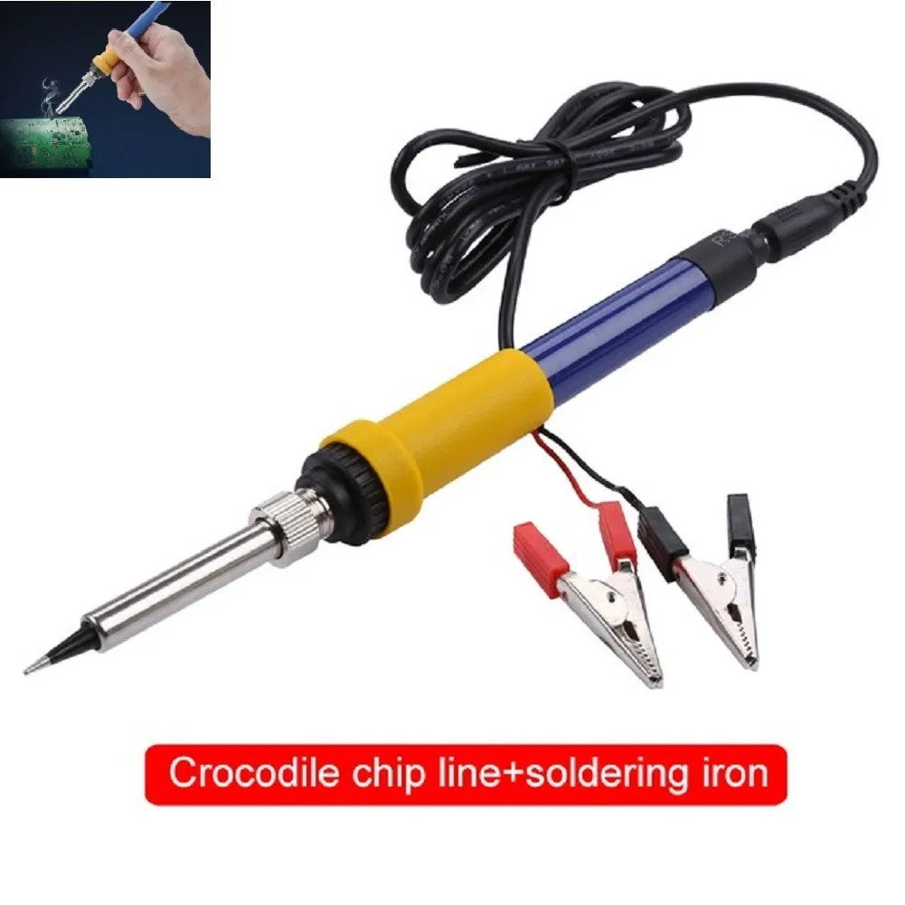 

DC12V/60W Electric Soldering Iron Power Cable Portable Car Auto Clip Powered Electric Soldering Iron Ceramic Heating Core Tools