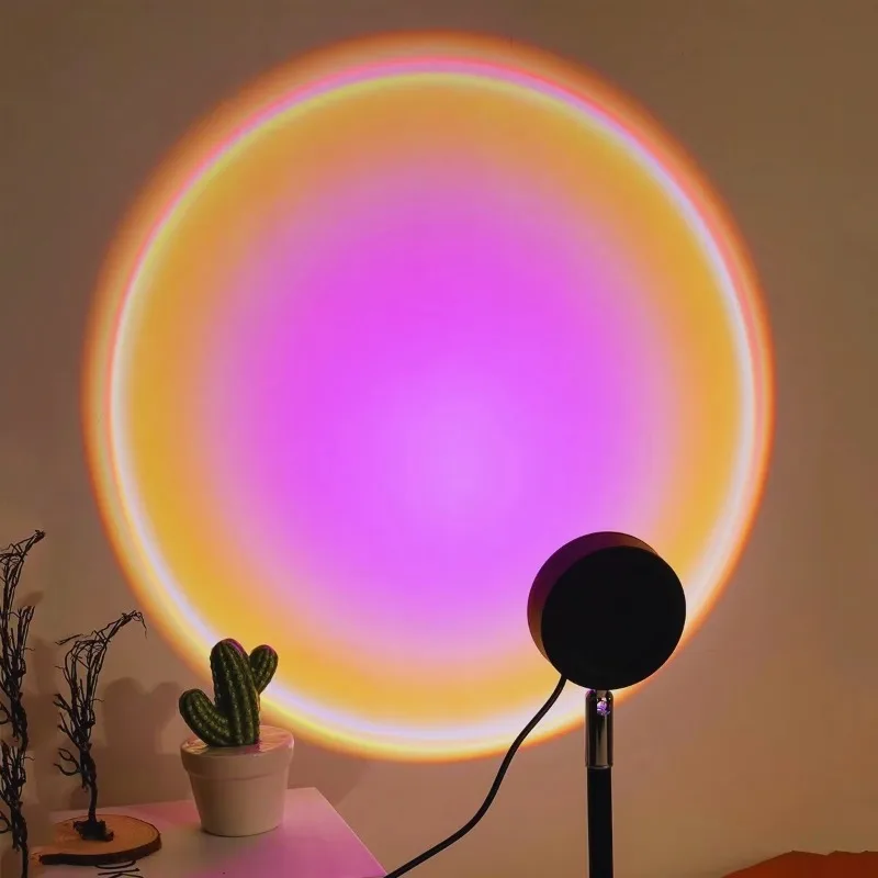 Smart APP Control Sunset Projector LED Night Light USB RGB Remote For Bedroom Living Room Decor Photography Atmosphere Lamp