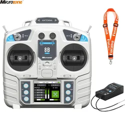 Microzone MC8B MINI 2.4g 8ch RC verici w/ MC8RE-V2 alıcı radyo sistemi için RC uçak sabit kanatlı helikopter İha araba tekne