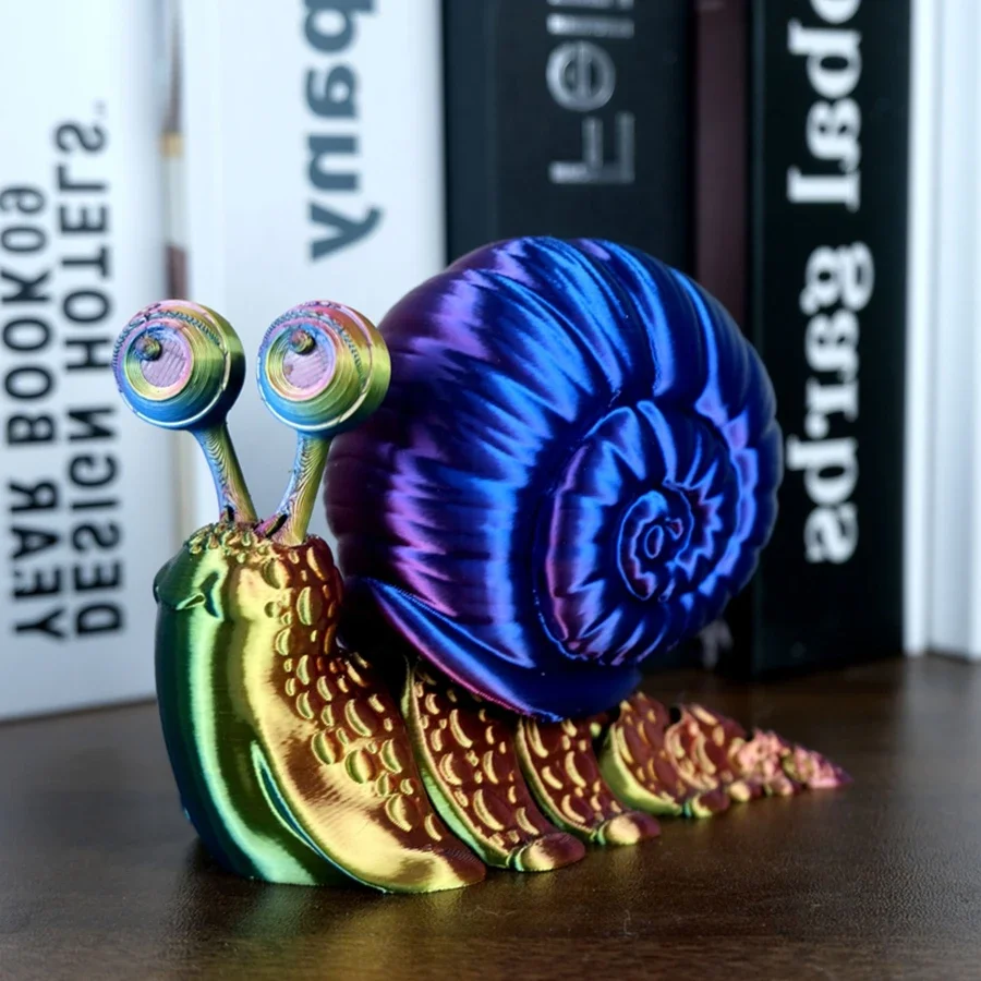 6cm/10cm Colorful Snail Animal Figure Desktop Decoration Articulated  Figure Ornament Funny Doll 3D Printed Toy Gift