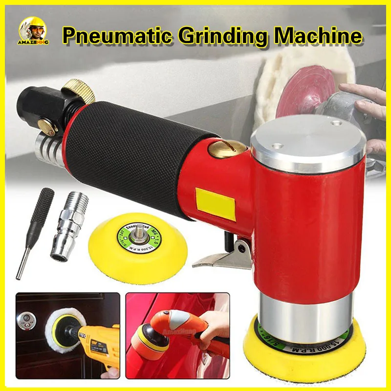 With 1/2/3 Inch Pad New Orbit Mini Air Sander Pneumatic For Car Polishing High Speed Air Powered  Polisher Air Tool Machine