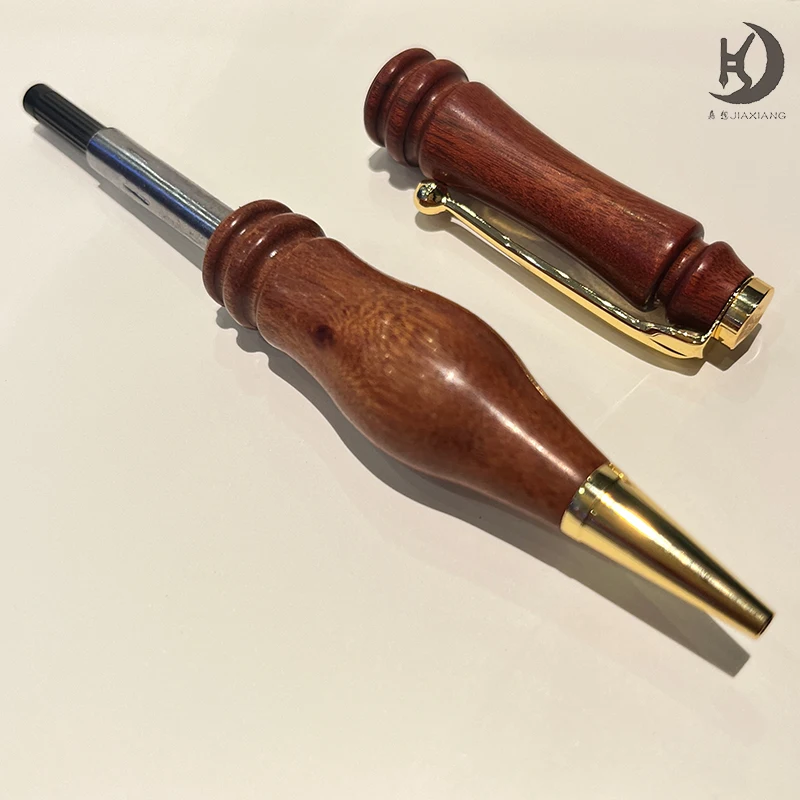 قلم حبر جاف مصنوع يدويًا بشكل فريد من نوعه مصنوع يدويًا من خشب النمر/الخشب الحامض/الأبنوس لكتابة المنتجات المكتبية والمعلم المدرسي للموظفين