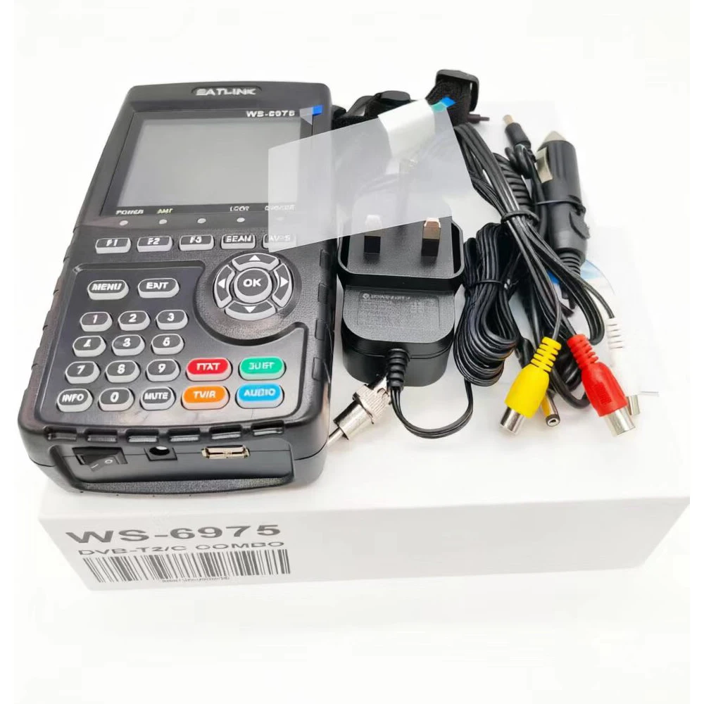SATLINK WS-6975 DVB-T DVB-T2 DVB-C Digital Terrestrial Signal Meter Finder MPEG-2 MPEG-4 H.265 HD TV Antenna Testing Instrument