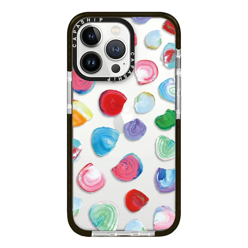 Various Forms Oil Painting Seashells Case For iPhone 16 15 14 13 12 11 Pro XS XR Max 7 8 Plus SE Soft TPU Shockproof Back Cover