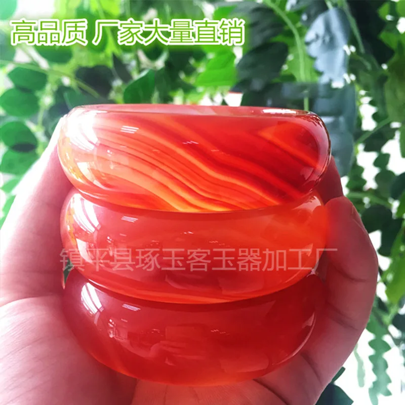 Brazilian bracelet, widened and thickened red agate bangle, gift jadeware wholesale, large quantity at favorable price
