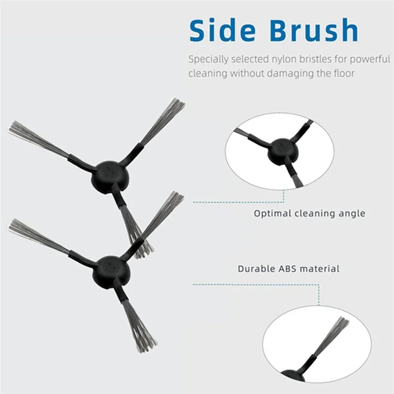 AT28-8 قطعة قطع غيار لـ Mova S10 Plus/Mova S10 ملحقات المكنسة الكهربائية فرشاة رئيسية الأسطوانة فرشاة جانبية مرشحات ممسحة جلطة