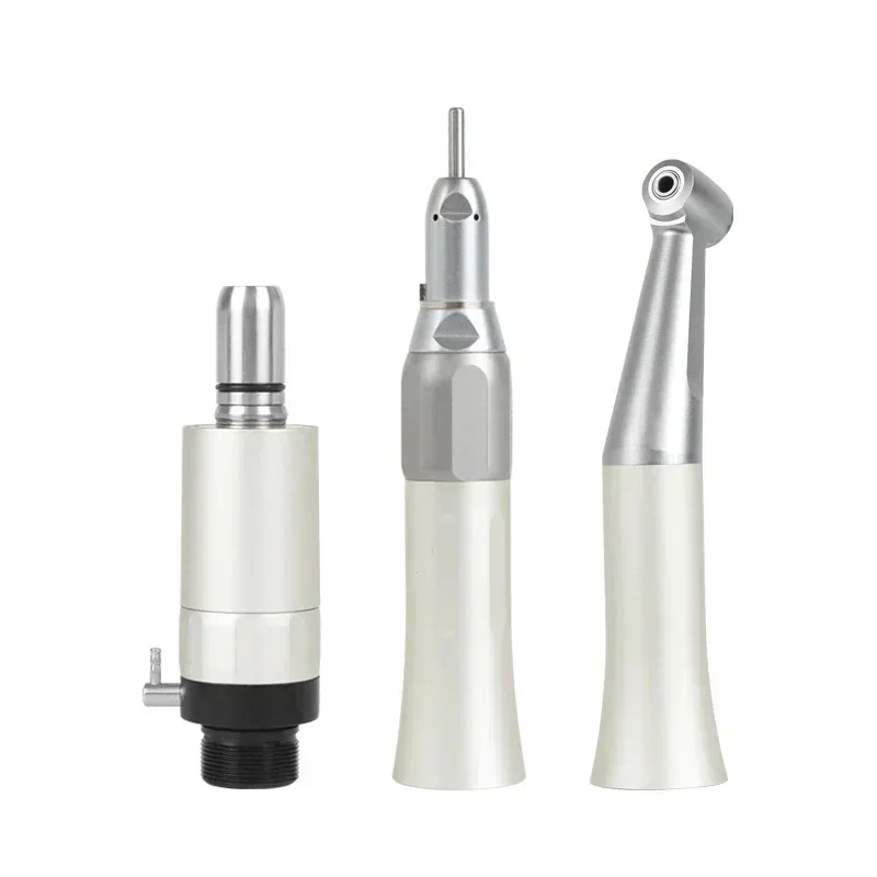 FX Series E-type Low Speed Dental Handpiece: 2/4-Hole Air Motor, Straight Hand Piece, Contra Angle Tool Set,external water spray