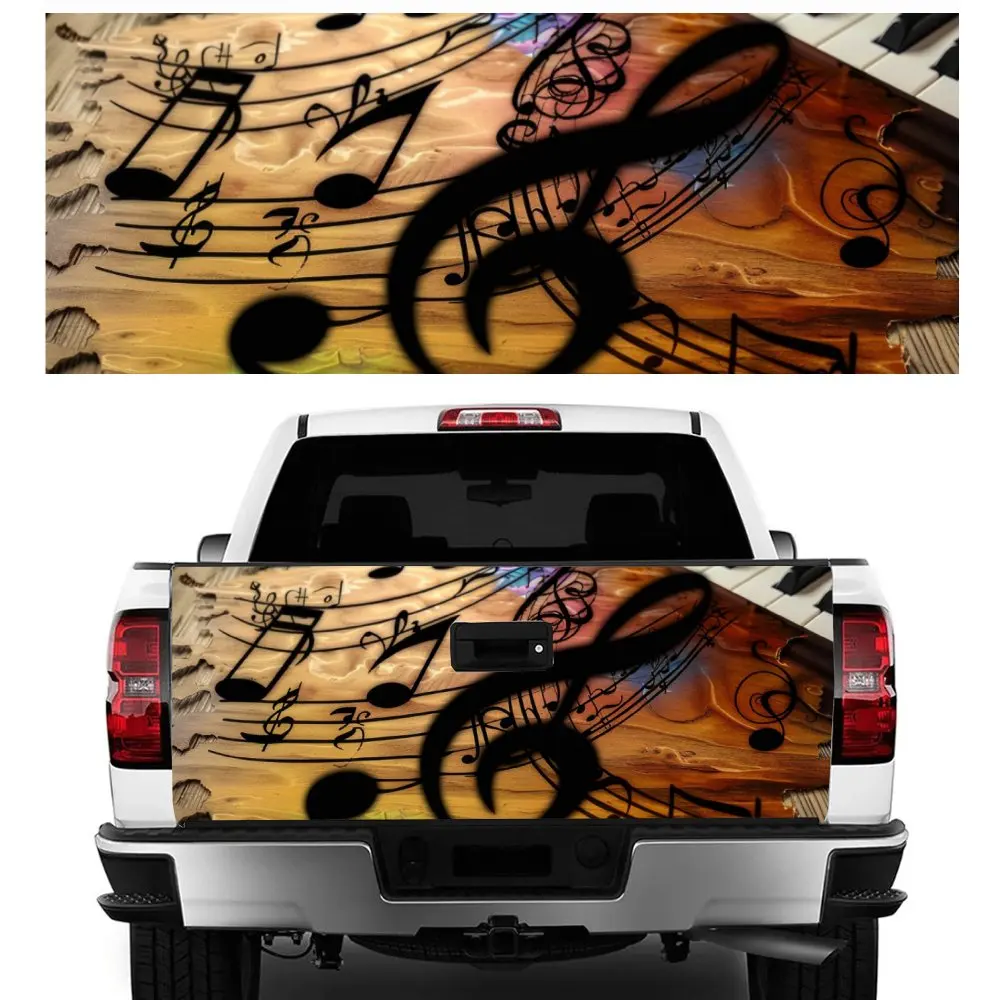 

Harmonious Music Notes Car Tail Trunk Protect Vinly Decal Auto Accessories DIY Hood Decoration Sticker for Off-road Pickup