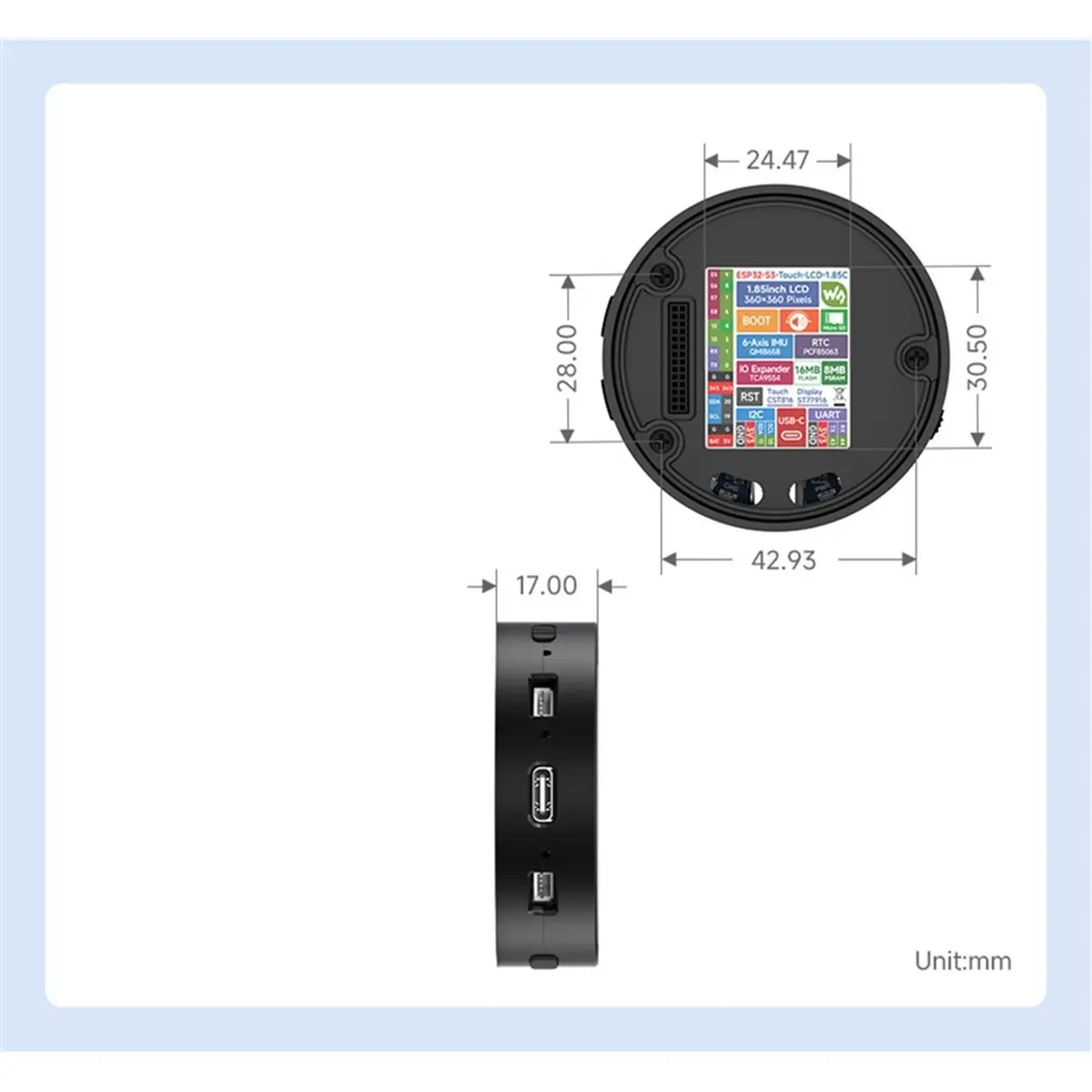 

Робот с голосовым чатом AI ESP32-S3, макетная плата, 1,85-дюймовый круглый ЖК-дисплей N16R8 ESP32-S3, 1,85-дюймовый ЖК-дисплей для XiaoZhi