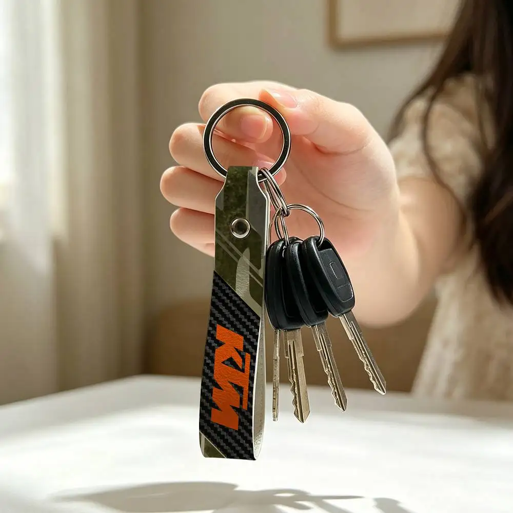 

Брелок для мотоцикла KTM из искусственной кожи, универсальный держатель для ключей для мотоцикла, подарок для мужчин-райдеров