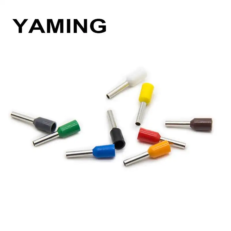 2.5mm2 E2512 Cable Wire Tube insulating terminals 14 AWG Connector Insulating Crimp Insulated Terminal 1000PCS/Pack