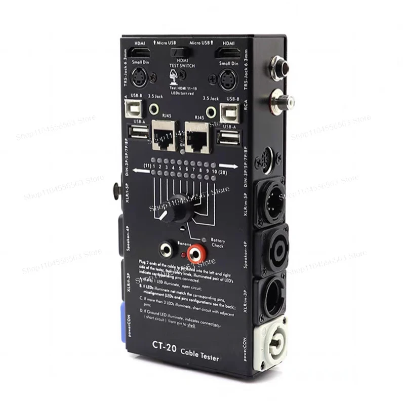 CT-20 Multifunctional Line Tester Audio Line Xlr Signal Line Tester