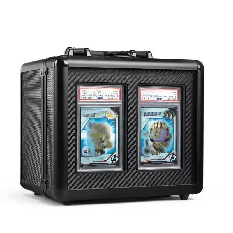 Carbonized Skylight TCG Card Box 2‑Slot 3‑Slot Metal‑Protected Unit 4‑Slot Lockable for Collectible Trading Card Storage