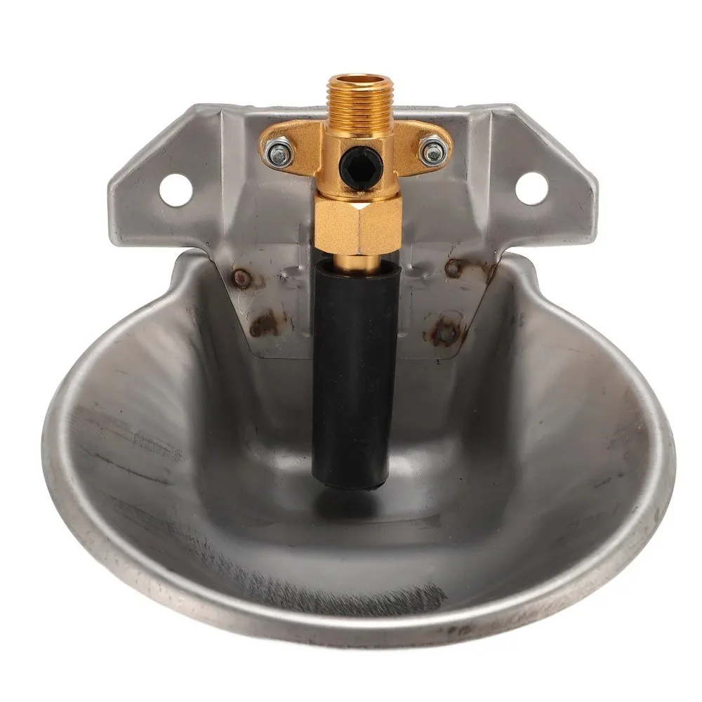 Stainless Steel Automatic Livestock Water Bowl Touch Valve Waterer Fountain Sheep Goat Drinking Trough Farm Husbandry Equipment