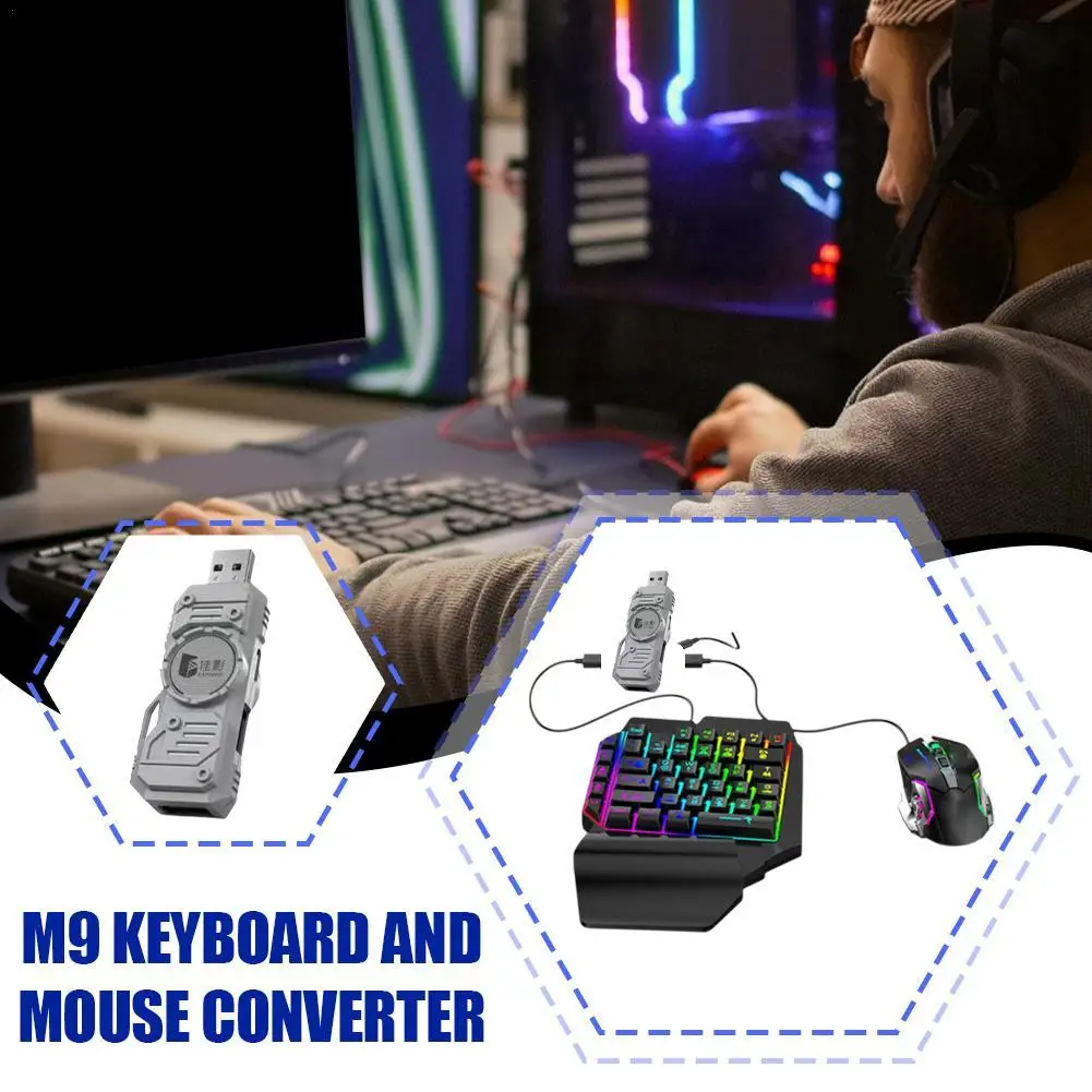 Mini Game Mobile Controller Anti Keyboard and Mouse Converter for PUBG, Call of Duty, Single Keyboard