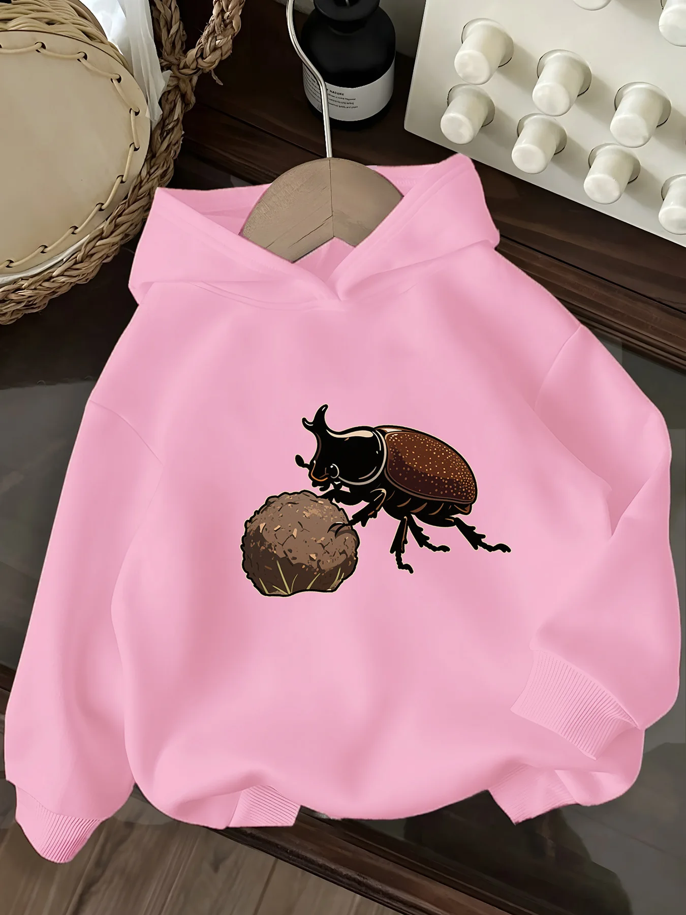 

printed girls hooded sweater children suitable for young girls and students boy party special clothing 120-160 cm