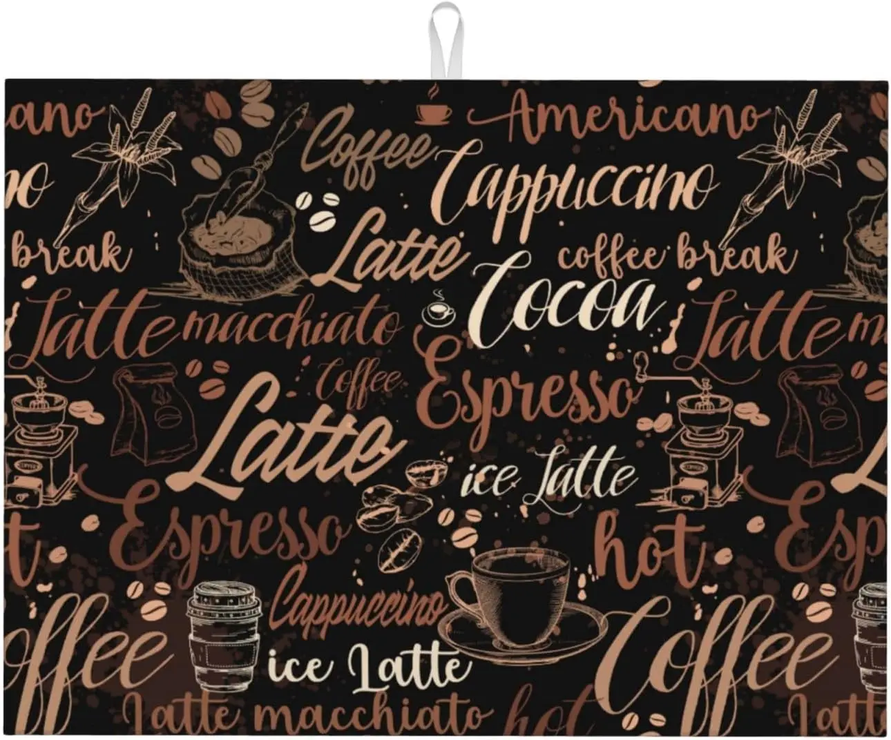 

Coffee Dish Mat Drying Kitchen Mat Microfiber Absorbent Fast Dry kitchen accessories