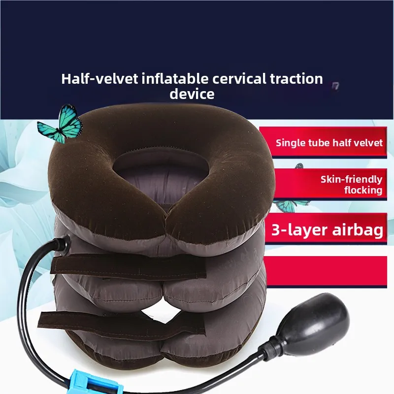 Inflatable Cervical Traction Collar - Air Neck Stretcher for Pain Relief