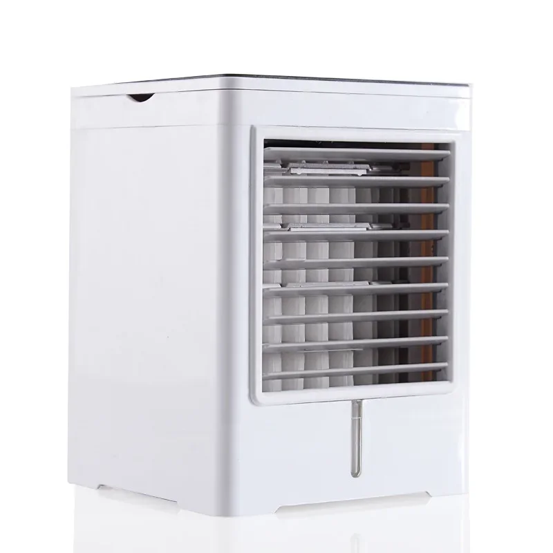 Verão Mini USB Air Cooler, Ar condicionado portátil, Umidificador, Desktop ventilador elétrico