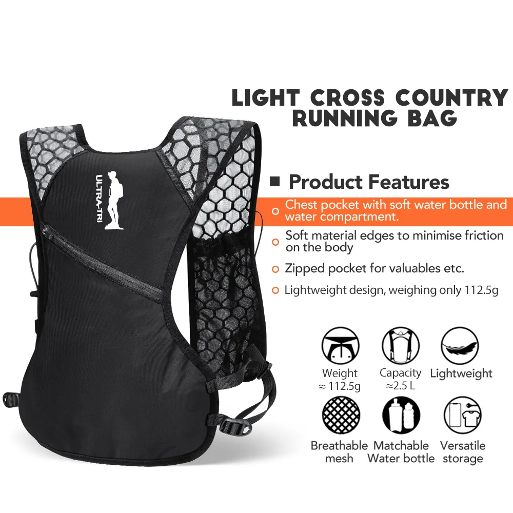 NEWBOLER Ultra light Cycling Backpack 2.5L Bicycle Bags Outdoor Sport Climbing Hiking MTB Road Bike Hydration Backpack