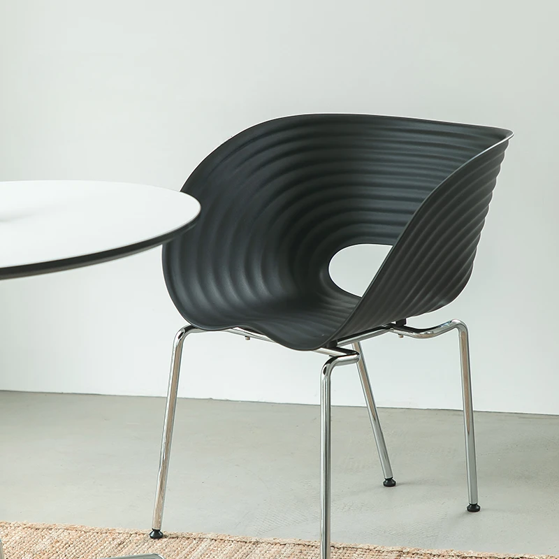 Ins Internet Celebrity Shell Dining Chair Designer Creative Home Backrest Chair Vintage Furniture Nordic Simple Leisure Chair