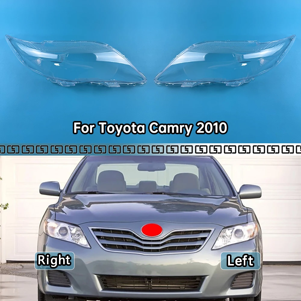 

For Toyota Camry 2010 Front Headlight Cover Transparent Mask Headlamp Lamp Shell Replace Original Lampshade Plexiglass