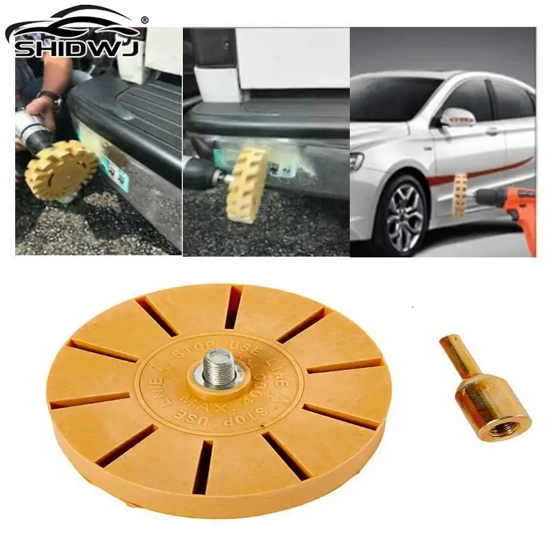 

8/10cm Car Pneumatic Rubber Eraser Wheel Pad Disk Decal Eraser Wheel Car Sticker Remover Paint Cleaner Car Polish Auxiliary Tool