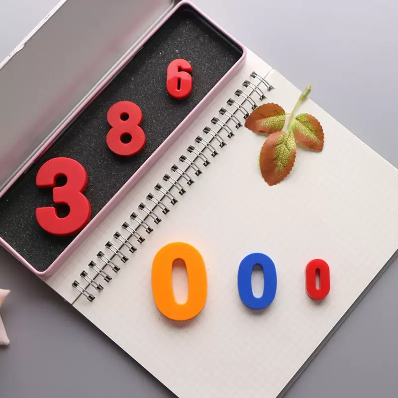 デジタルカラー磁気ステッカー、ホワイトボード磁性粒子、学生用品、0-9