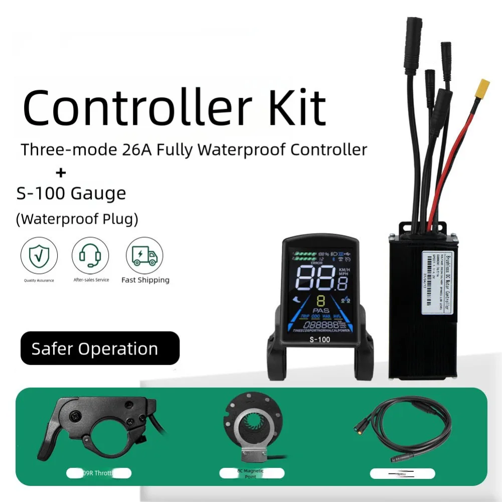 

Для контроллера 24 В, 36 В, 48 В, 40 А, комплект бесщеточного двигателя, повышающий опыт езды на велосипеде, 23*14*11 см, надежный интерфейс проводки
