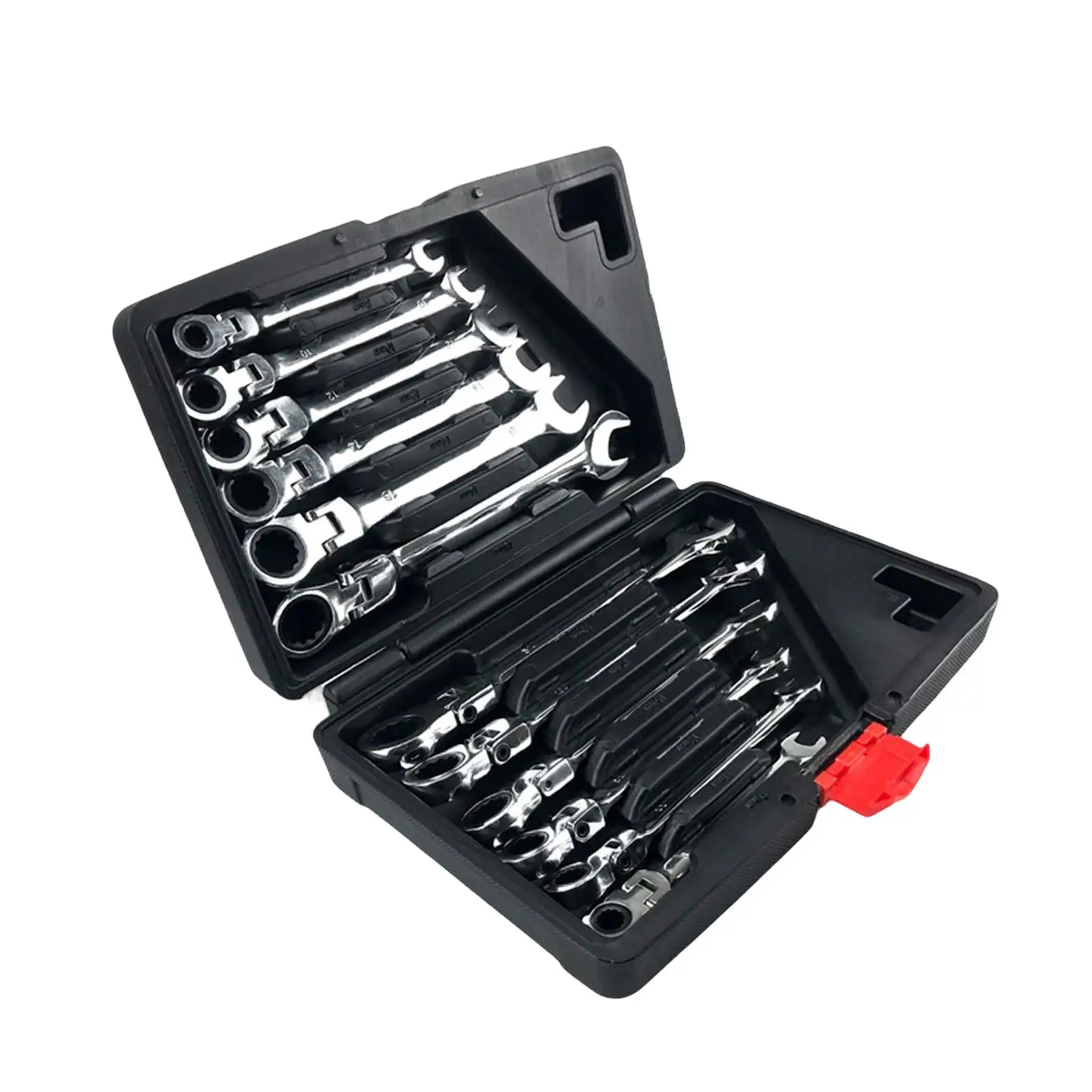 12x Ratchet Wrench Set Durable with Organizer Box Spanner for Car Repair