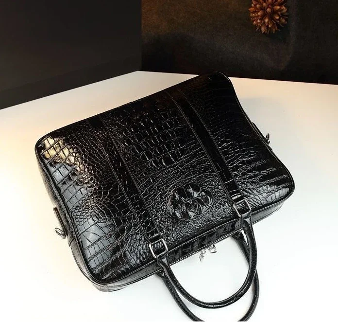 New Luxury Pu Leather Business Men's Briefcase Alligator Pattern Male Shoulder Bag Men Boy Casual Tote Computer Messenger Bag