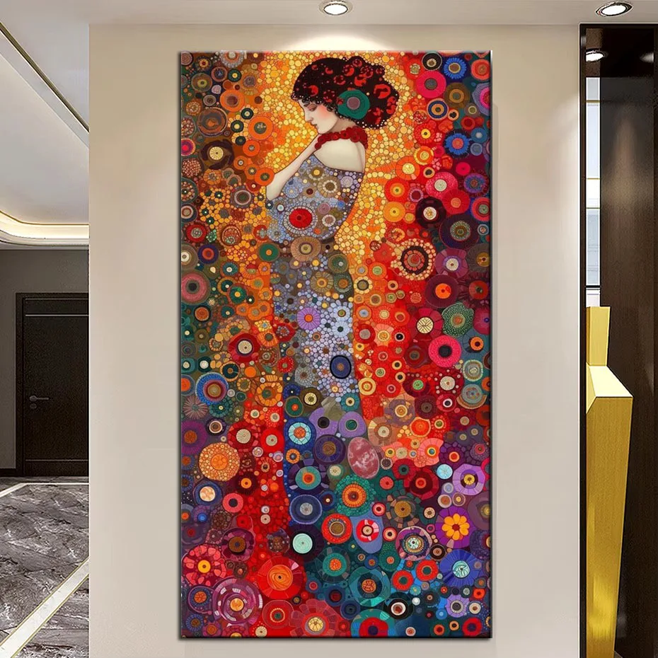 Gustav Klimt Woman Inspired 5D Diamond Painting Kits Large Size New 2024 Full Diamond Embroidery Cross Stitch Kits Home Decor image 2