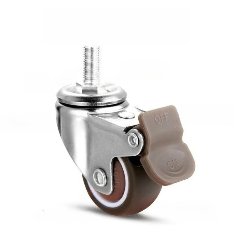 4 Pieces of M6M8 Screw Casters 1/1.25 Inch Universal Casters Household Cabinets/chairs/furniture Wheels Hardware Accessories