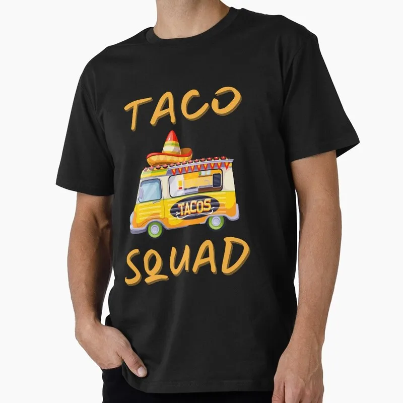 Mexican Street Food Tacos Graphic T Shirt 0915 Unisex Short Sleeve Funny Tee Taco Tuesday Cinco De Mayo Casual Streetwear Tops