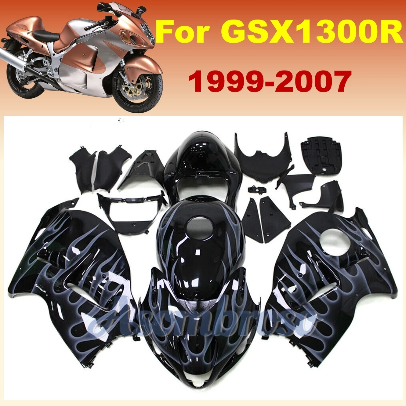New Motorcycle Fairing kit  For GSXR1300 1999 2007 2006 gsx1300r 00 01 02 04 05 GSX-1300R  Injection ABS Flame Bodywork