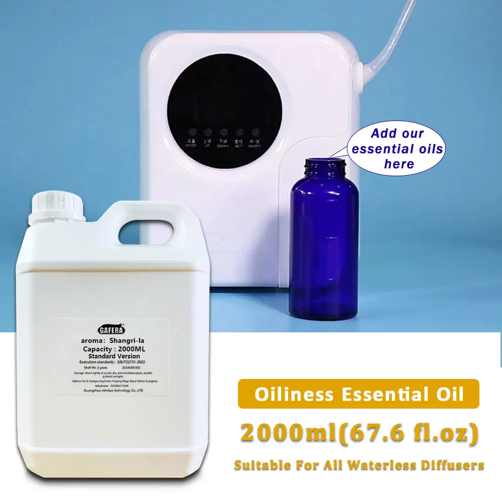 GAFERA 2000ml (67.6 fl.oz) Shangri-La Essential Oils - For All Waterless Diffuser, Fragrance Machine Replenish Aromatherapy Oil