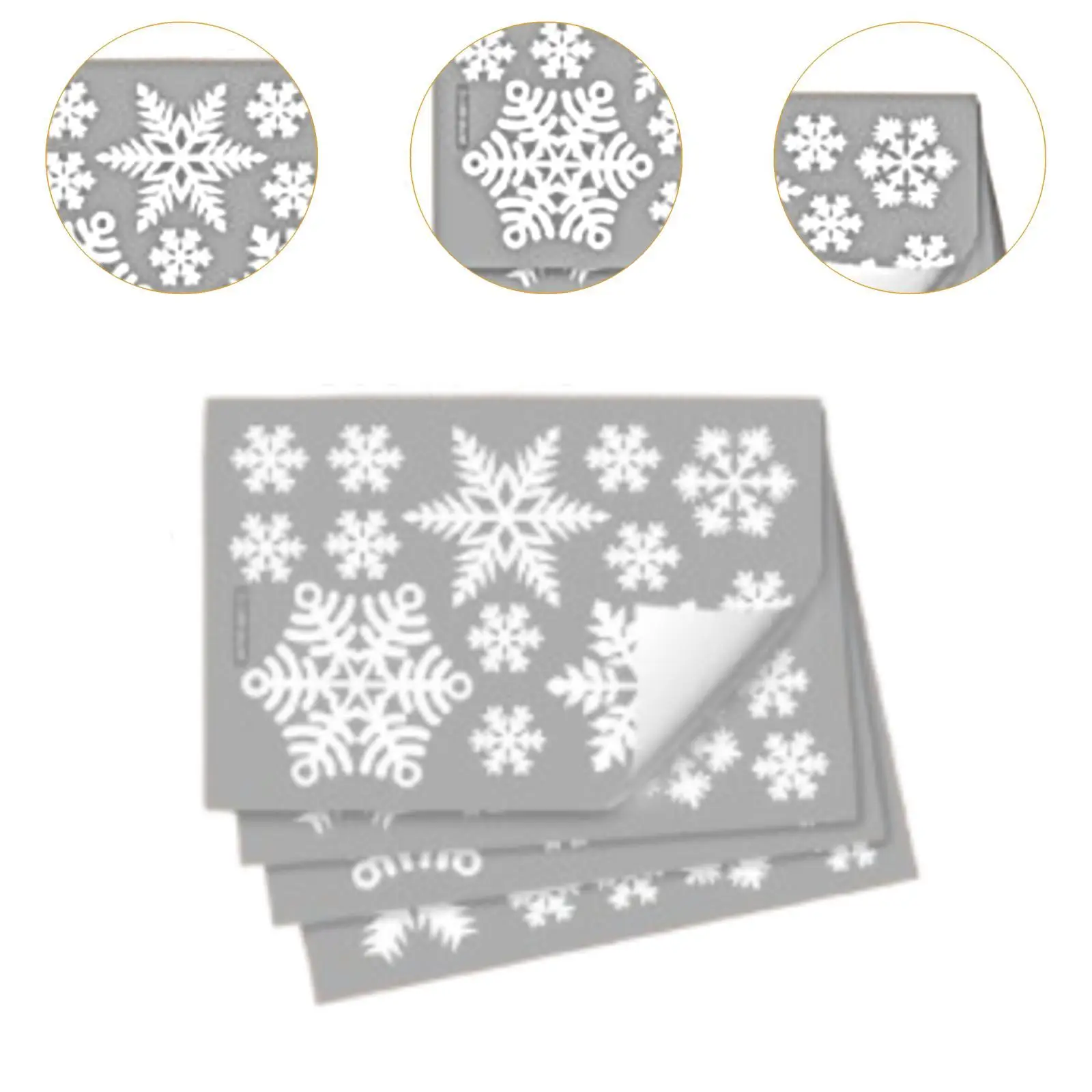 Naklejki świąteczne na okno z motywem płatków śniegu do dekoracji sypialni, rękodzieła i scrapbookingu.